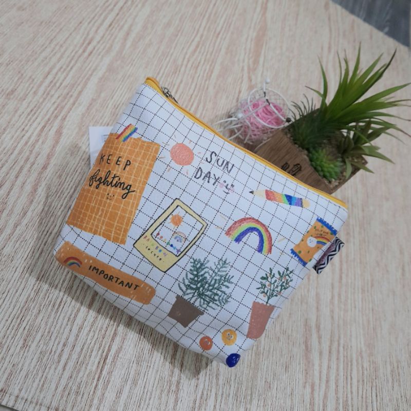 Pouch Motif Multifungsi Rumah Warna