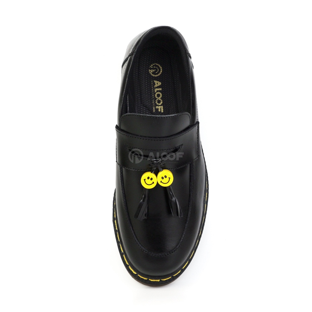 Aloof SMILE - Sepatu Loafers Docmart Pria Kulit Asli Original