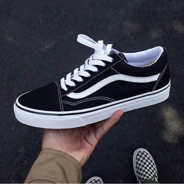 Sepatu Vans Oldskool Black White Size 36-44 Premium Quality Made In China