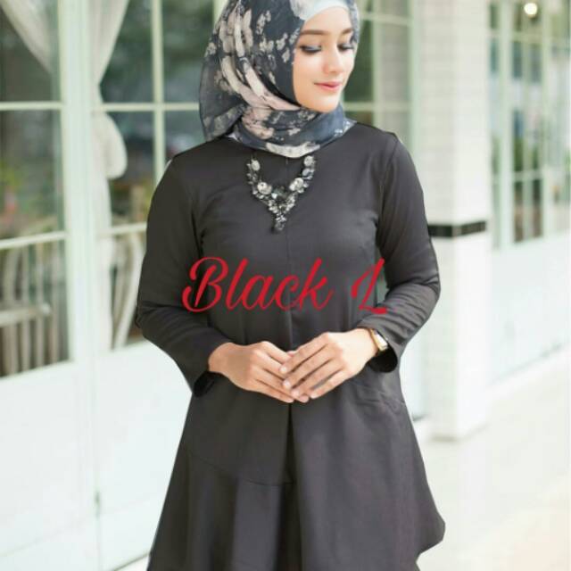 Tyara Tunik Wearing Klamby Black atasan busui