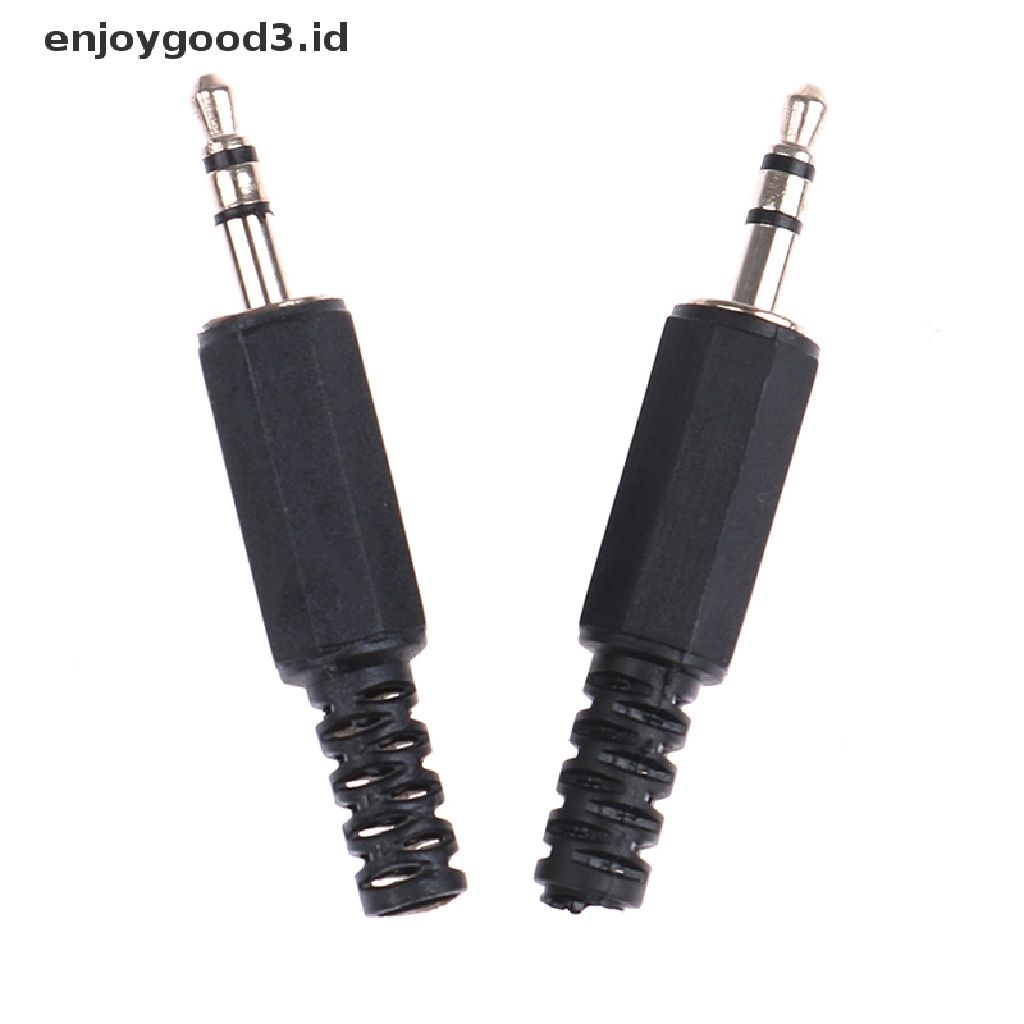 Konektor Jack Audio Male Mono Stereo 3.5mm 3 Pole Untuk Headphone