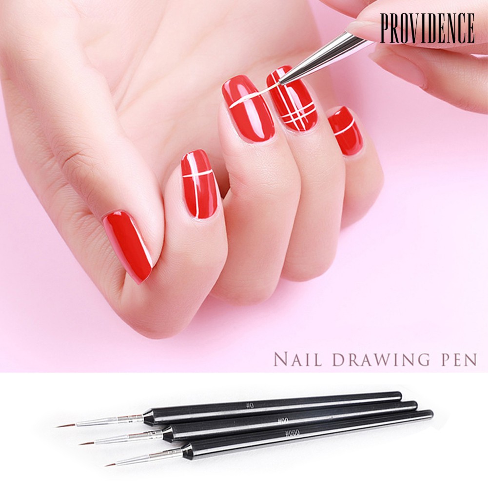 Providence 3 Pcs Kuas Lukis Kutek Gel Untuk Manicurenail Art