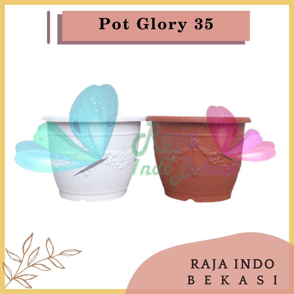 Rajaindobekasi Pot Shallom Glory 35 Putih Merah Bata Coklat Terraccota Terakota Pot Glory Kotak Ukuran 40 45 Cm Motif Bunga Timbul Pot Bunga Besar Murah Tebal Bagus