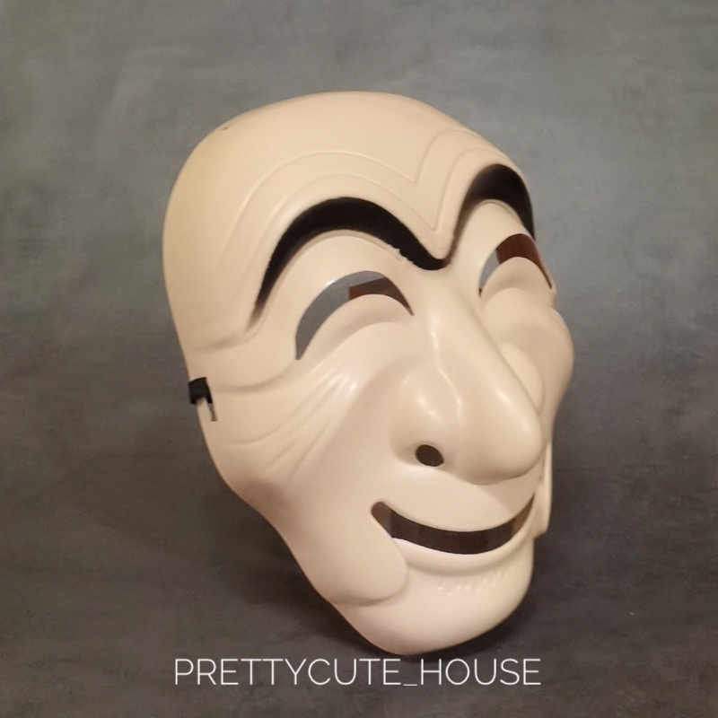 PCH TOPENG MONEY HEIST KOREA La Casa de Papel PREMIUM QUALITY / Hahoe mask RolePlay mask kostum Cosplay Halloween