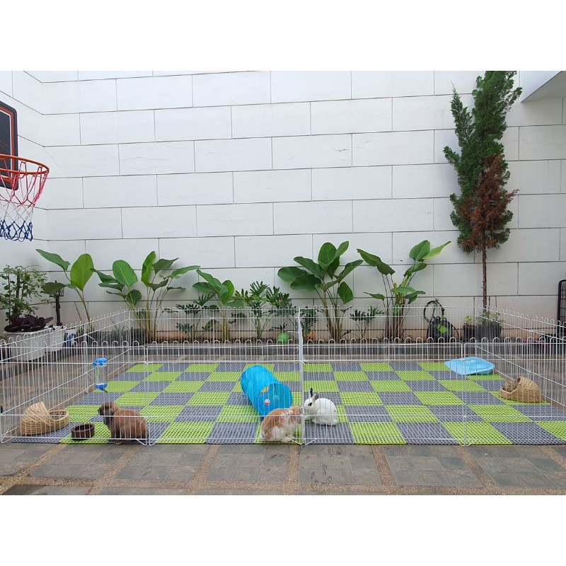 ⭐Bobastore⭐ R529 ALAS KANDANG KELINCI KUCING ANJING ALAS 30x30 POLKADOT - TATAKAN KANDANG KELINCI - FOOTREST KELINCI-6