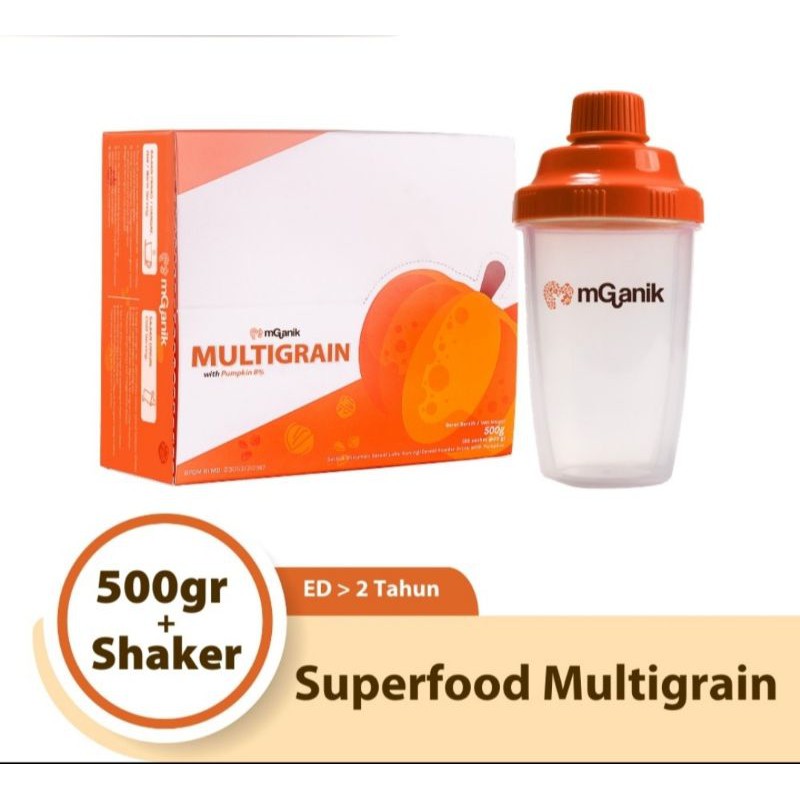 MGANIK MULTIGRAIN 500gr + BOTOL MINUM SHAKER 300ml