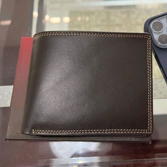 Dompet Pria Full Kulit Sapi Asli LK 6 Slot Tempat Kartu Tanpa Embos  ( Bahan Luar Dalam Pakai Kulit Sapi)