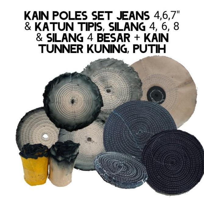 Buruan serbu] mesin Jeans Denim Kain Katun Sirip Paket - Poles Kain blok