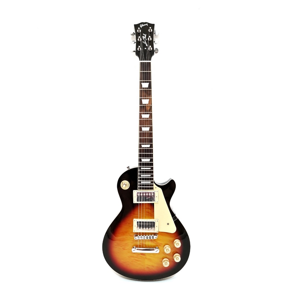 Gitar Elektrik Merk Gibson Les Paul Warna Sunburst Black Hitam Listrik LesPaul Bonus Tas dan Kabel Jack Murah Jakarta