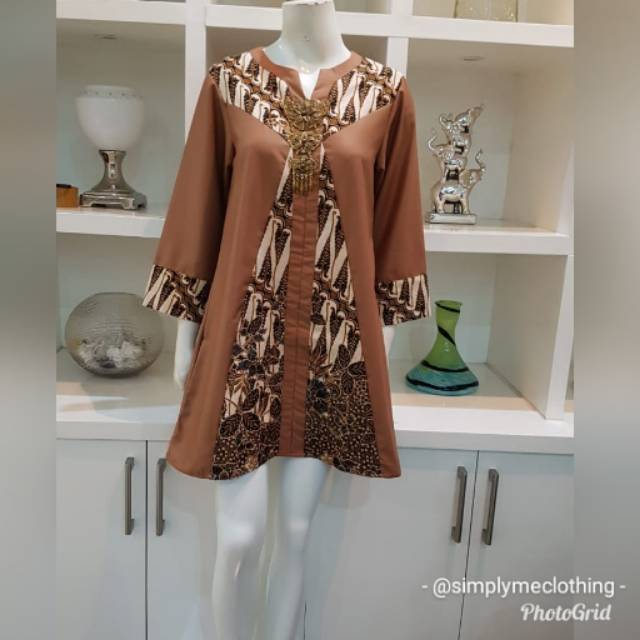 Blouse batik kombinasi katun toyobo