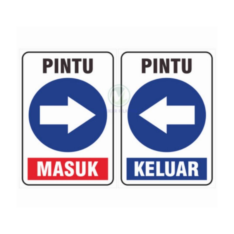 

Stiker pintu masuk stiker arah masuk parkiran stiker sign vinyl uk30×23cm
