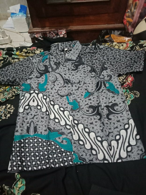 Batik Couple Keluarga Sania Ruffle Ori Ndoro Jowi Dnt Dimensi Abu