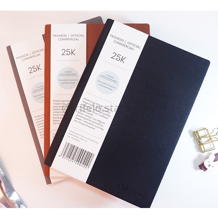 

Notebook leather jurnal polos warna netral (A25-1006)