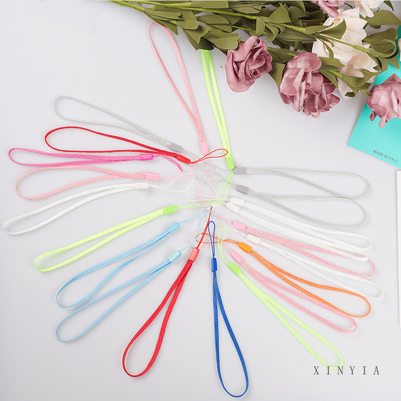 Warna-warni Tali Lanyard Pegangan Pendek Untuk Ponsel Kamera USB Flash Drive Kunci Lencana Kartu ID