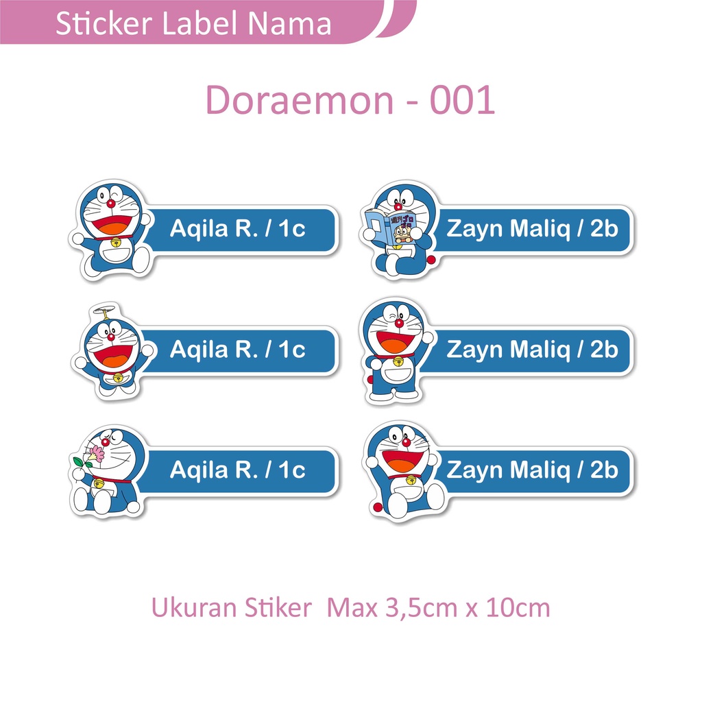 

STIKER LABEL NAMA BUKU ANAK SEKOLAH DORAEMON KODE 001