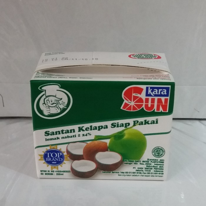 Sun Kara Santan Kelapa 200ml Santan Kelapa Kotak Siap Pakai 200 ml