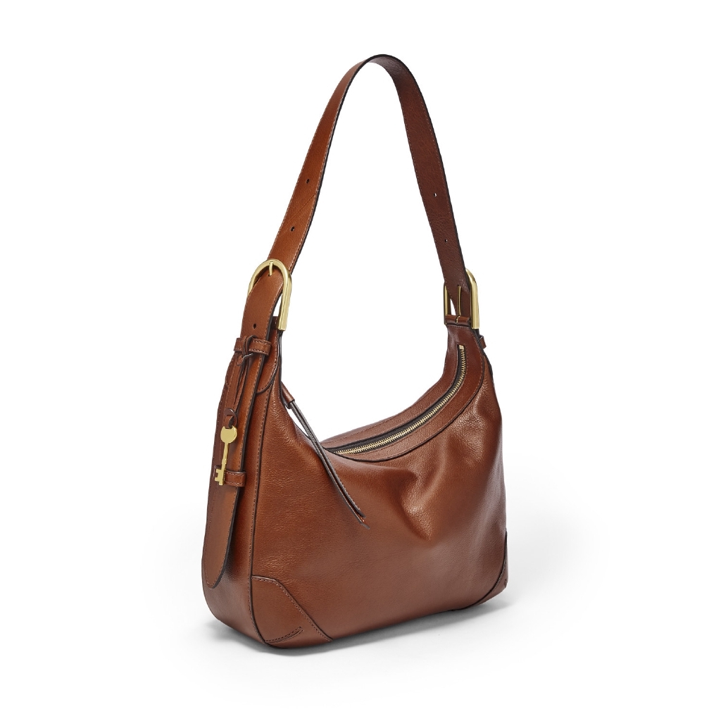  Fossil  Hannah Hobo Brown Leather ZB7888 200 Shopee  