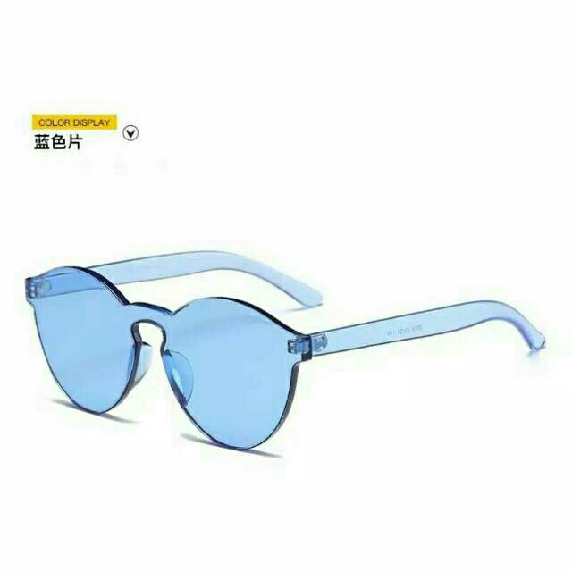 √BAYAR DITEMPAT√ Kacamata Warna  Transpran Simple Tanpa Frameless Sunglasses