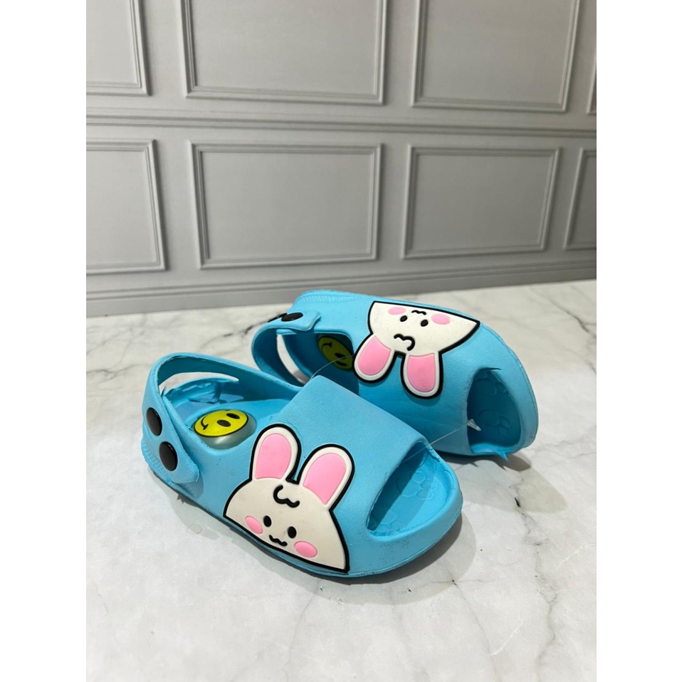 YT-725D-6 Sandal Bunyi Cit Cit Anak Perempuan / Sandal Selop Anak Cewek Karakter Kelinci Merek Yutu Ukuran 19-24