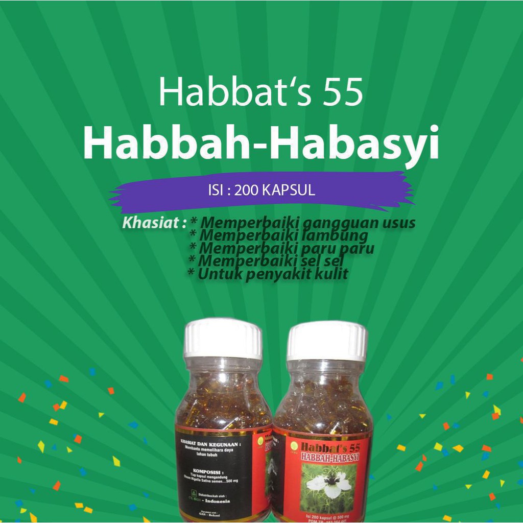 Obat Herpes - Paru Paru Habbats 55 Habbah Habasyi 200 Kapsul