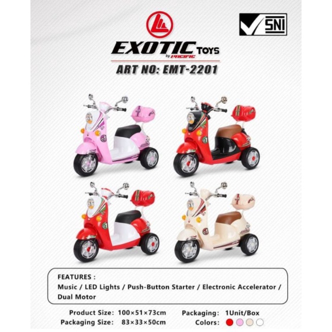 MOTOR AKI ANAK MODEL SCOOPY EXOTIC EMT-2201