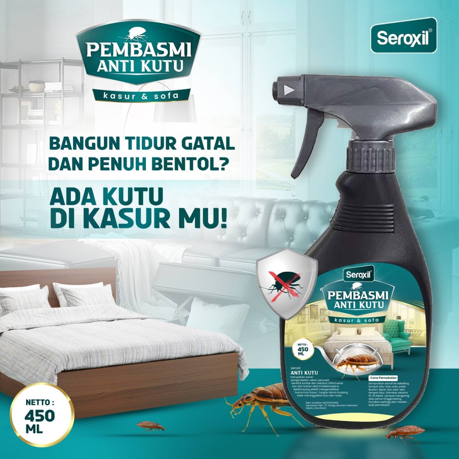 Spray Anti Kutu Busuk Kasur, Kecoa, Semut, Tungau