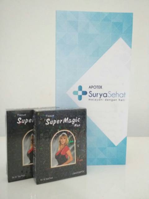 Tissue Super Magic Man isi 3 atau 6 sachet - Tissue Magic - Tisu Magic - Magic Power