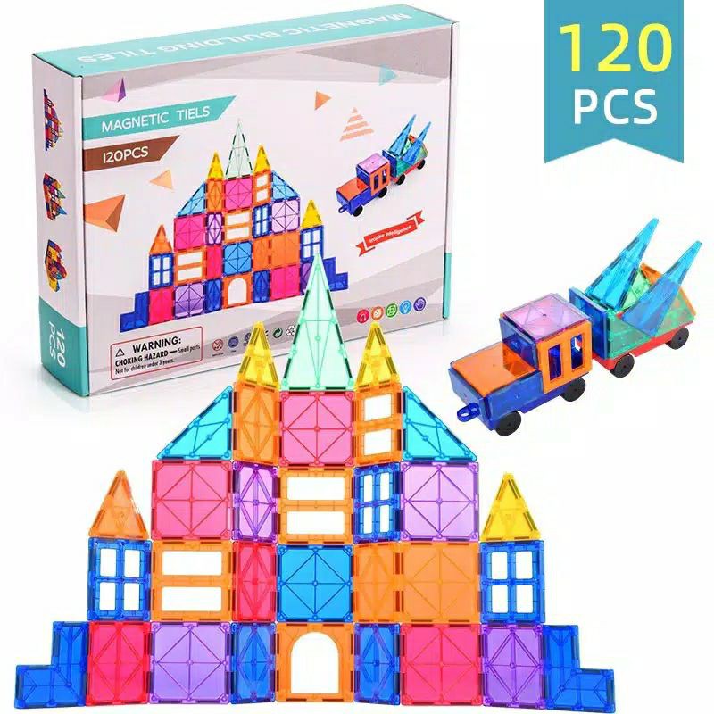 Magnetic tiles / Magnatiles Connetix Alike Magnetic Blocks 120PCS