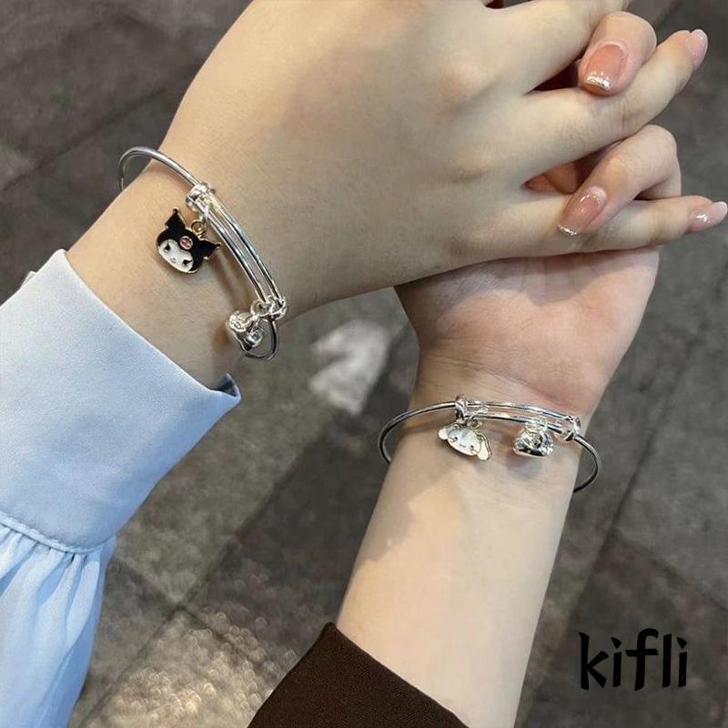 Gelang Cinnamoroll Desain Kartun Anjing Kuromi Dapat Disesuaikan Untuk Wanita