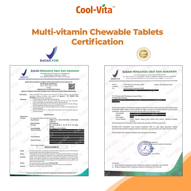 【PRE ORDER】CoolVita MultiVitamin Chewable (Kunyah) Suplemen Makanan Rasa Orange isi 30 Tablets-8