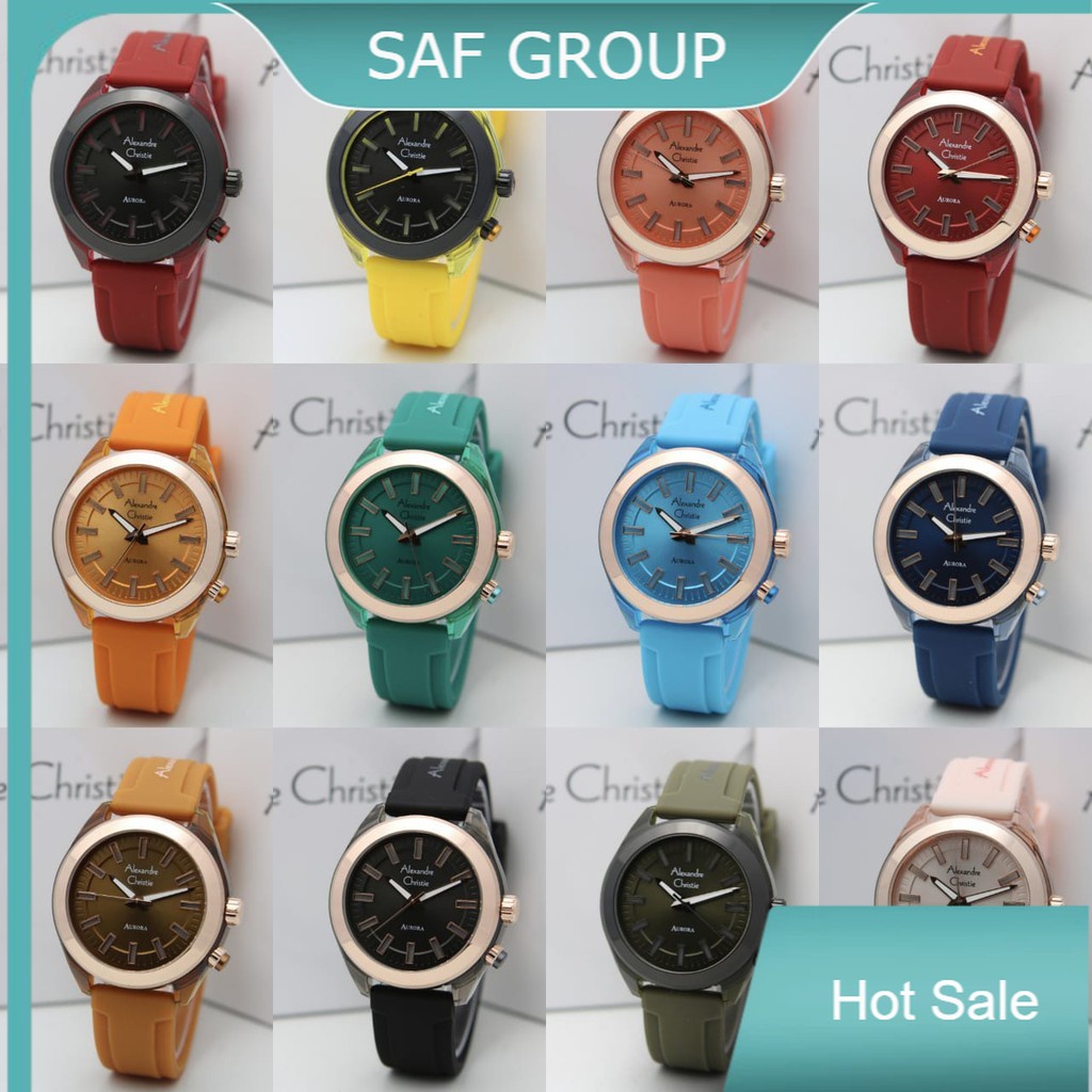 JAM TANGAN WANITA ALEXANDRE CHRISTIE AC 2928 / AC2928 RUBBER ORIGINAL by plp