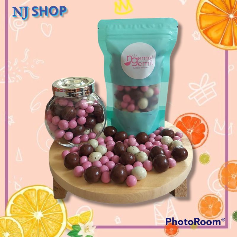 

[Cokelat Original] - CHOCO BALL 3IN1 COKLAT ISI KACANG COKLAT ISI BISKUIT COKLAT TELUR PUYUH PREMIUM