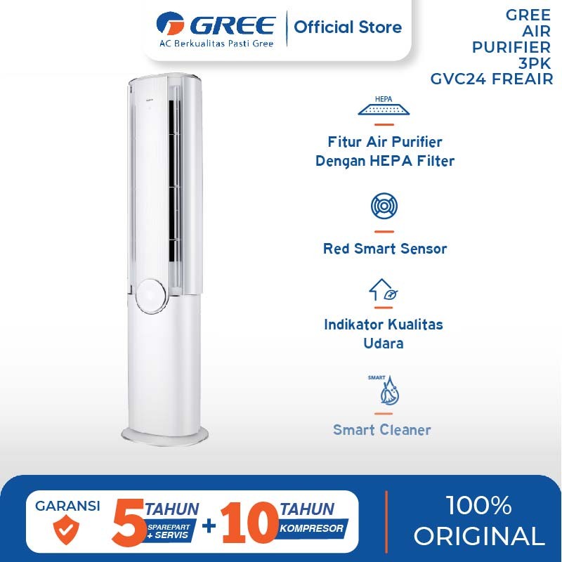 GREE AC FLOOR STANDING 3PK - GVC-24FREAIR- [INDOOR+OUTDOOR UNIT]