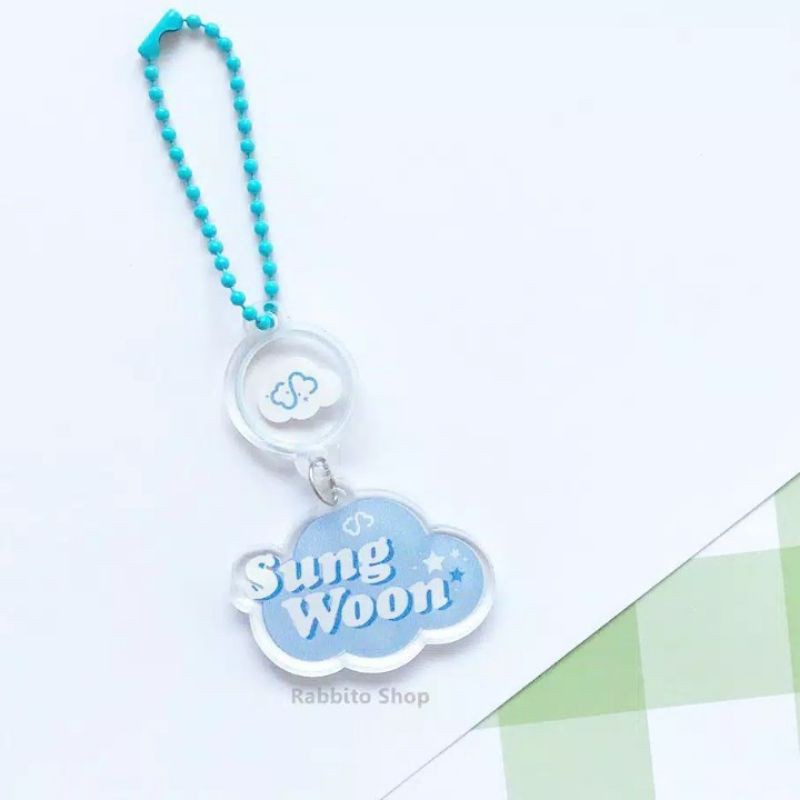 Kpop Acrylic keyring EXO  TXT NCT Blackpink Sungwoon/ keyring Gantungan Kpop