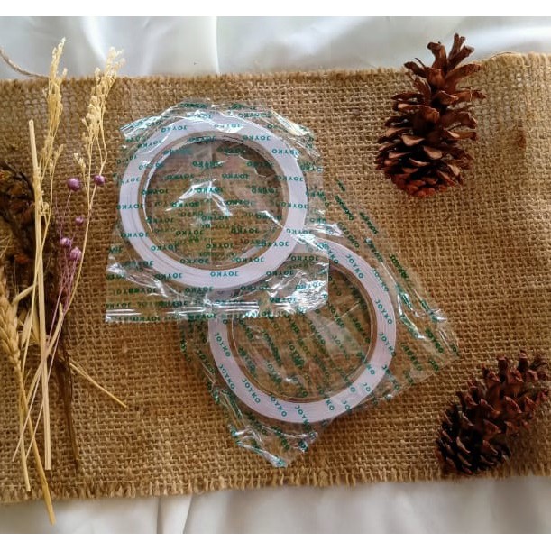 

LF81 Double Dobel Doble Dauble Tape Tip Bening Putih kecil ukuran 6mm