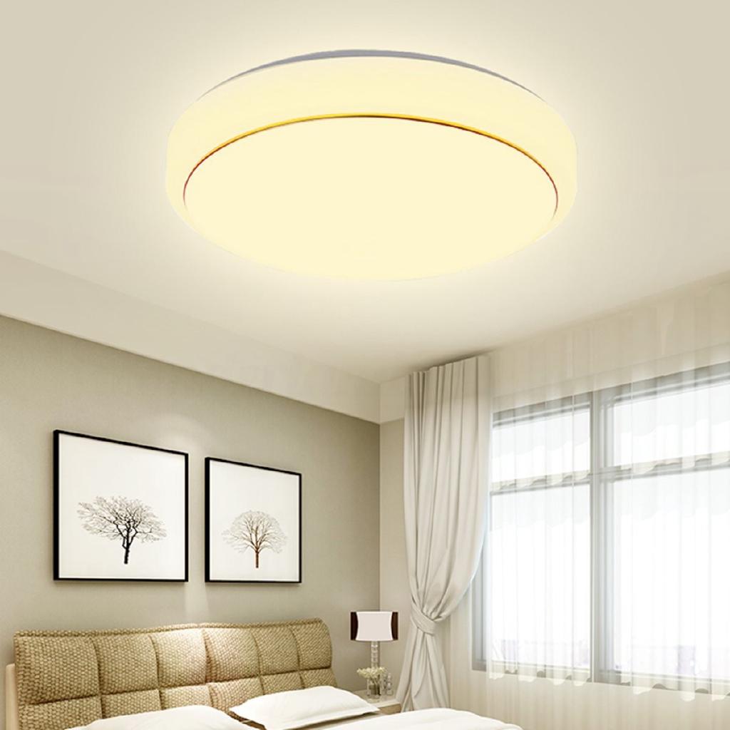  Lampu  Plafon  LED Bentuk Bulat Modern  12 18 24W untuk 