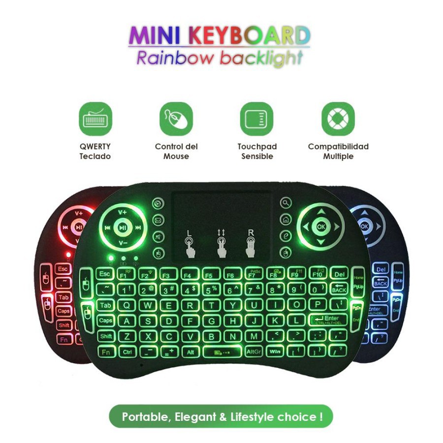 Mini Keyboard Backlight USB Rainbow