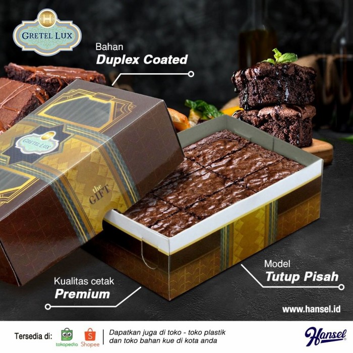Dus Kue Cake Bolu Brownies Kotak Motif 30 x 10 x 5 cm