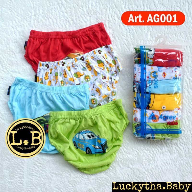 6pcs CELANA DALAM AGREE KIDS 001 / TAFT KIDS / CELANA DALAM ANAK COWOK / CELANA AGREE ANAK / CD ANAK COWOK