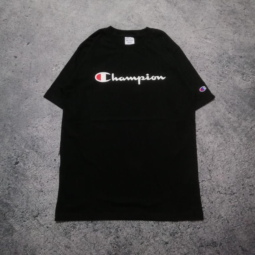 BAJU KAOS TSHIRT HYPE CHAMPIION SCRIPT TEE UNISEX GOOD QUALITY