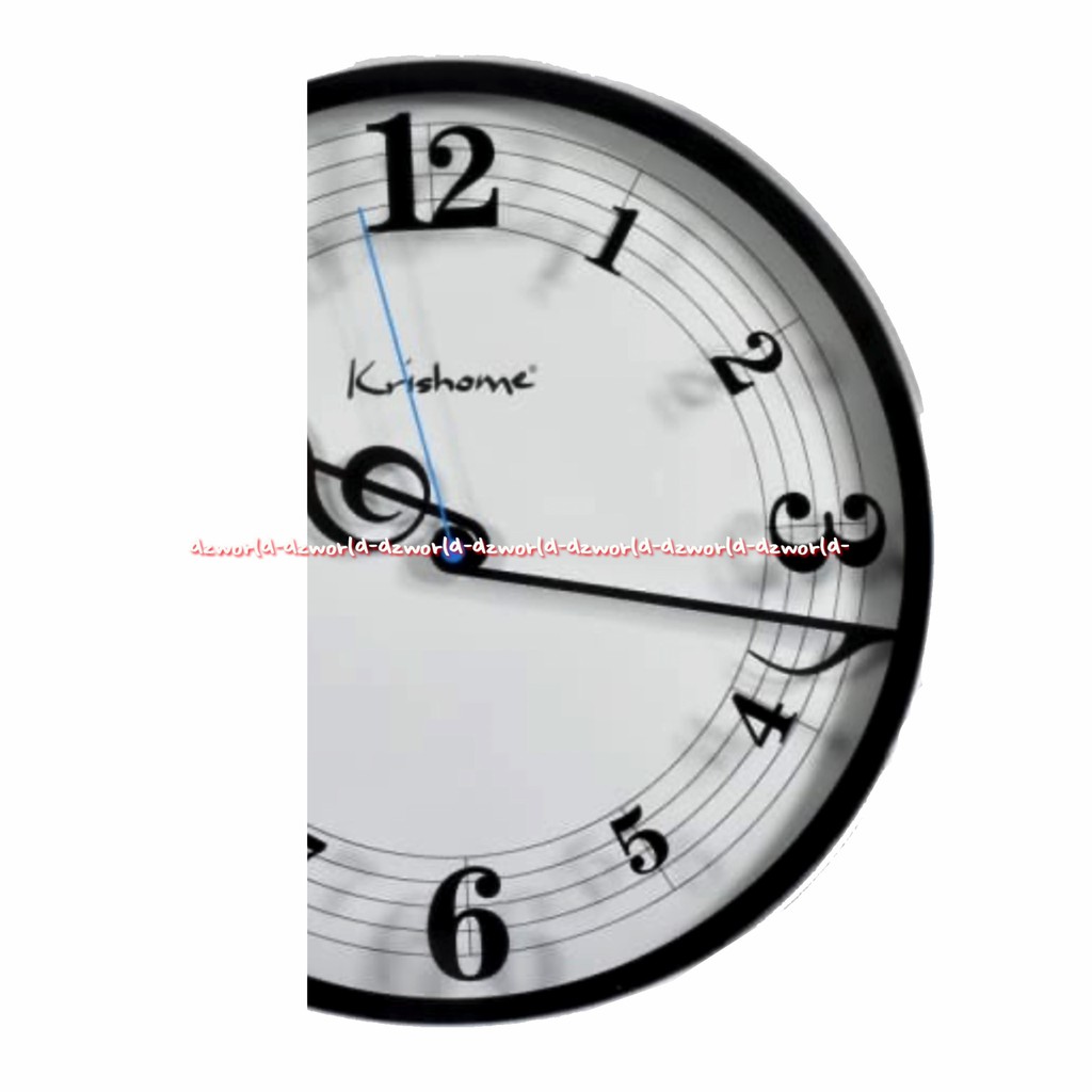 Krishome Wall Clock Musical Note Music 30cm Jam Dinding Tangga Nada Musik Kris Home