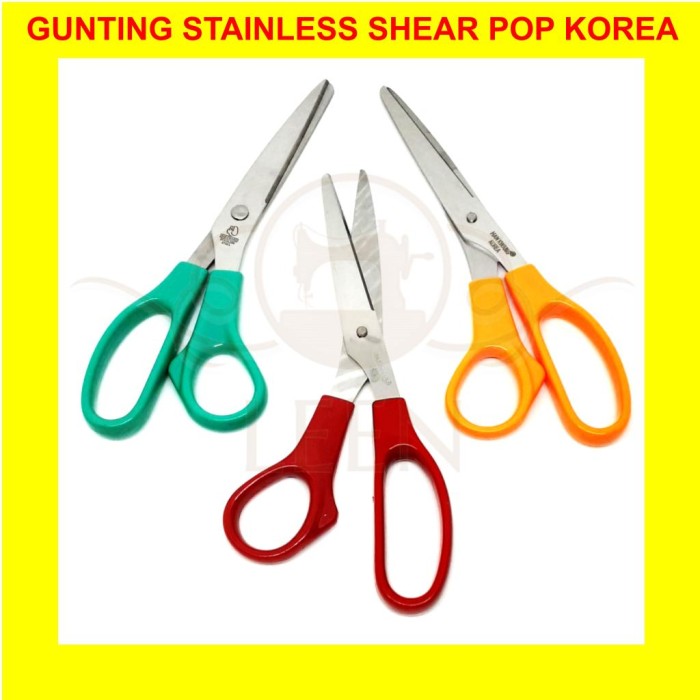 Gunting Kain / Kertas Shear Pop KOREA STAINLESS STEEL Han Kwang LEEN