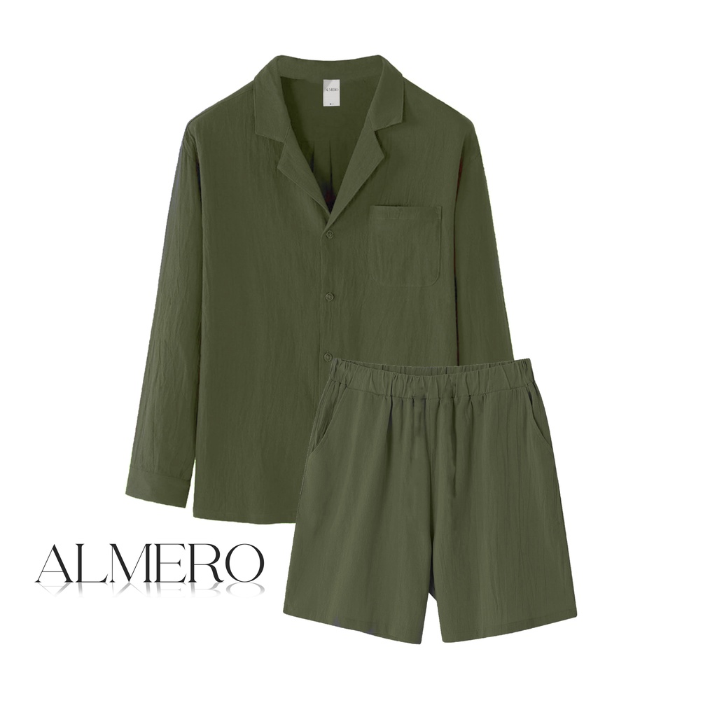 kemeja one set casimiro original Almero setelan baju &amp; celana stylist