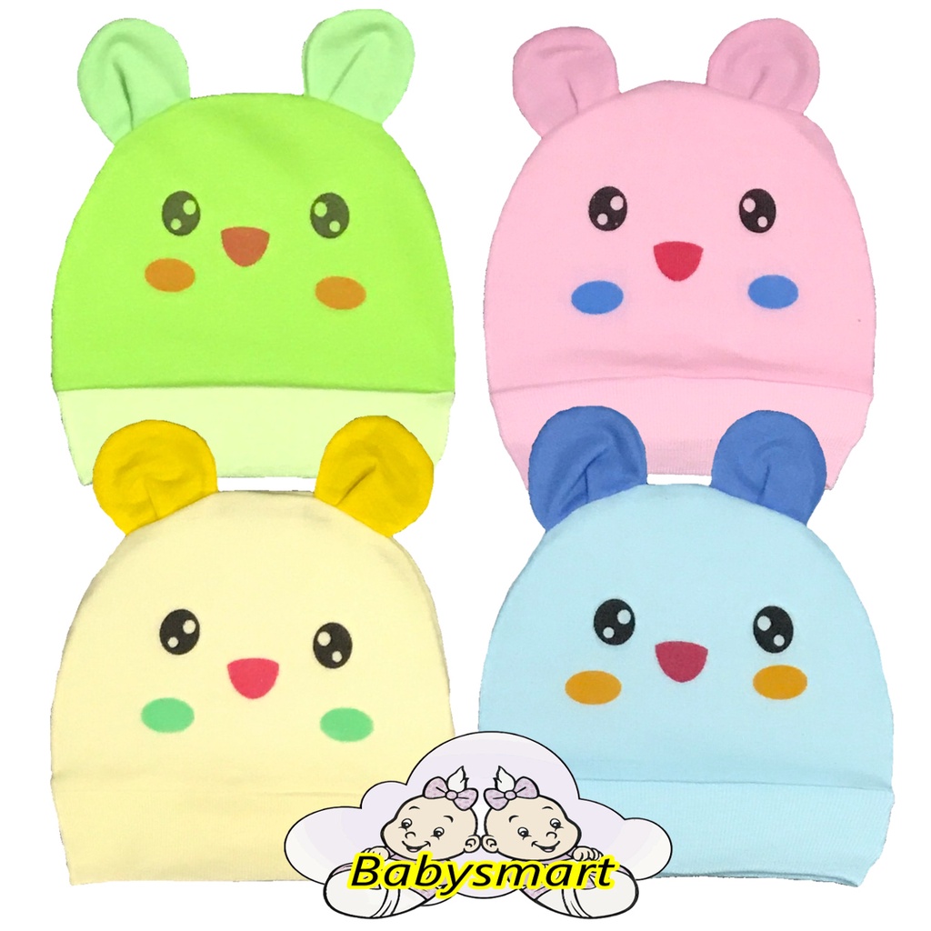 Babysmart - Topi Bayi / Anak Karakter motif CHICK Bahan Katub DK