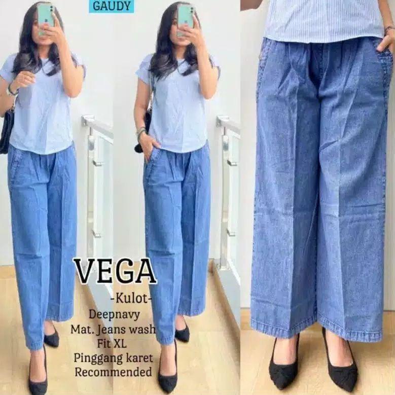 VEGA KULOT JEANS WASH GAUDY ‑ MGE.26Au22ᴬ