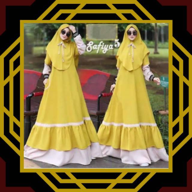 58.SAFIYA ✔BAJU GAMIS SYARI SET KHIMAR GAMIS REAL PICT VIDEO ORIGINAL ALMEERA GLZ