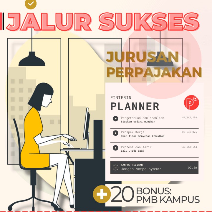 

Daily Planner Kuliah Jurusan Perpajakan | Jalur Test SNMPTN-SBMPTN-UTBK Weekly Binder Loose leaf B5