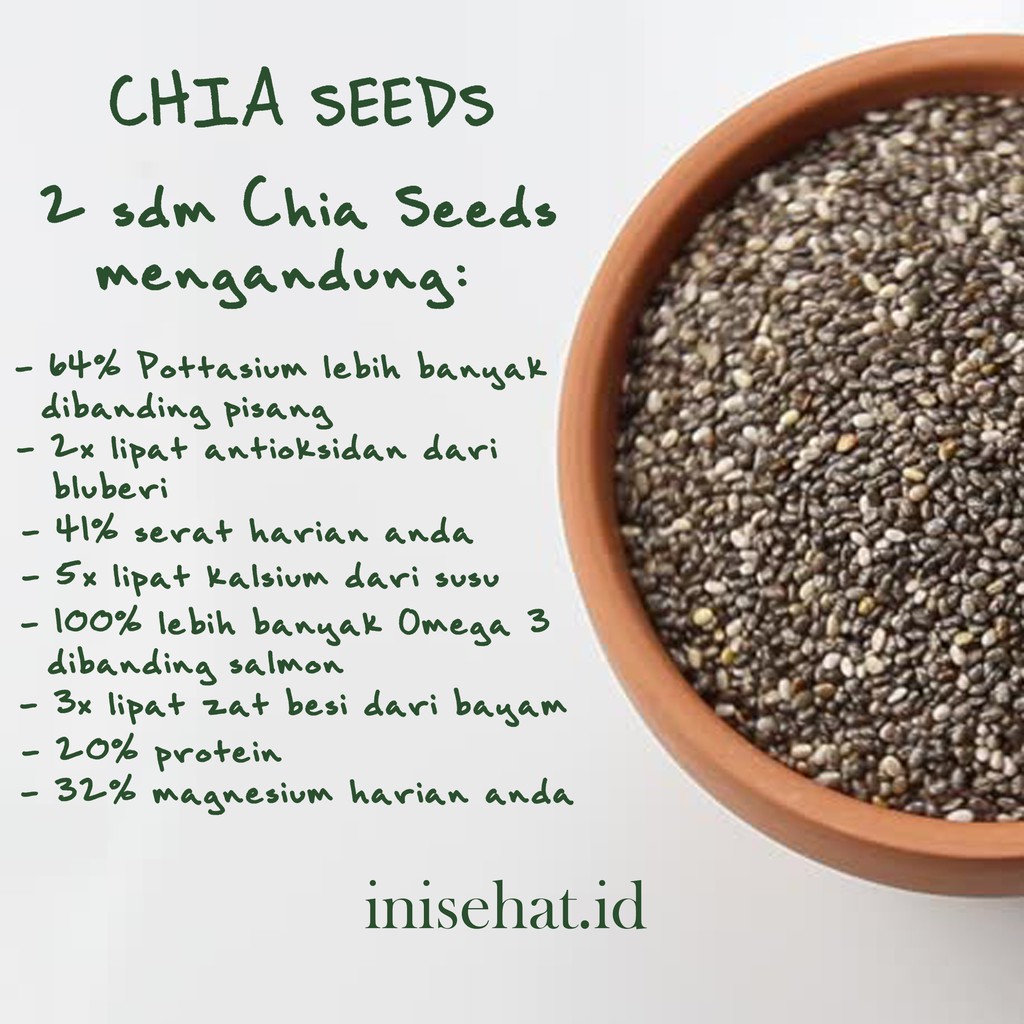 

ORGANIC CHIA SEEDS 150GR / BIJI CHIA ORGANIK RESMI - BEST NATURE SUPERFOOD - HALAL