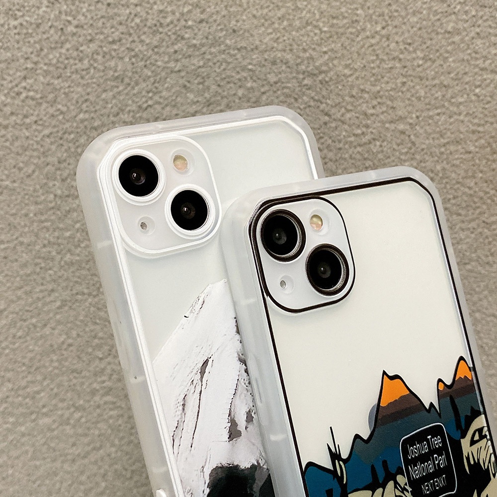 Casing Soft Case iPhone 13 Pro Max X XS Max XR 11 Pro Max 12 Pro Max Motif Kartun The North Face