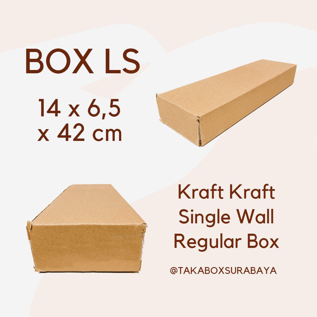 5 pcs Box kardus polos sparepart panjang serbaguna packaging kemasan bflute coklat ecer murah (LS)